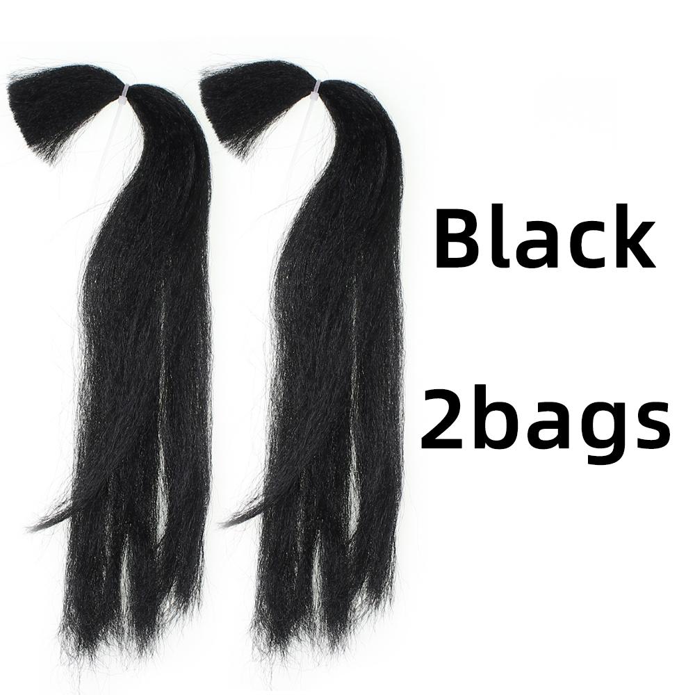 

Wifreo, 1 упаковка, 30 см, гофрированное волокно Kinky Minnow, стример, волокна для мух, джиг-головка, материал для нахлыста, приманка для ловли окуня чёрный