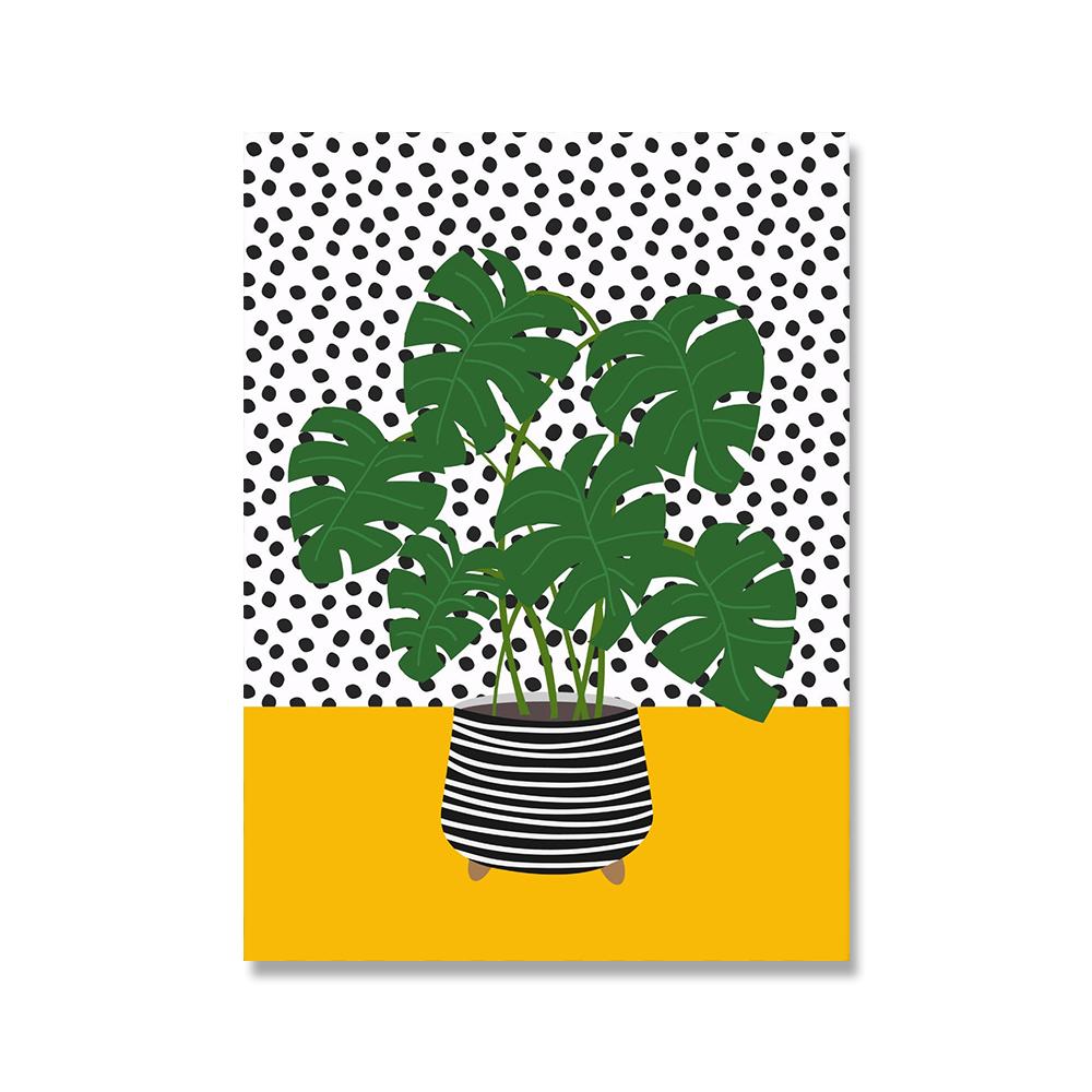 Boho Poster Botanical Bathroom Canvas Painting Tropical Indoor Plants Jungle Art Print Nordic Wall Picture For Living Room Decor No Frame