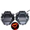 Retro Grille Metal Taillight for Harley XL883 Cruiser - Large Round Brake Light