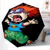 Rugrats Chuckie Automatic Opening and Closing Umbrella, Lightweight 3-Fold, With Cute Cartoon Characters, Suitable for Home, Outdoor and Dai