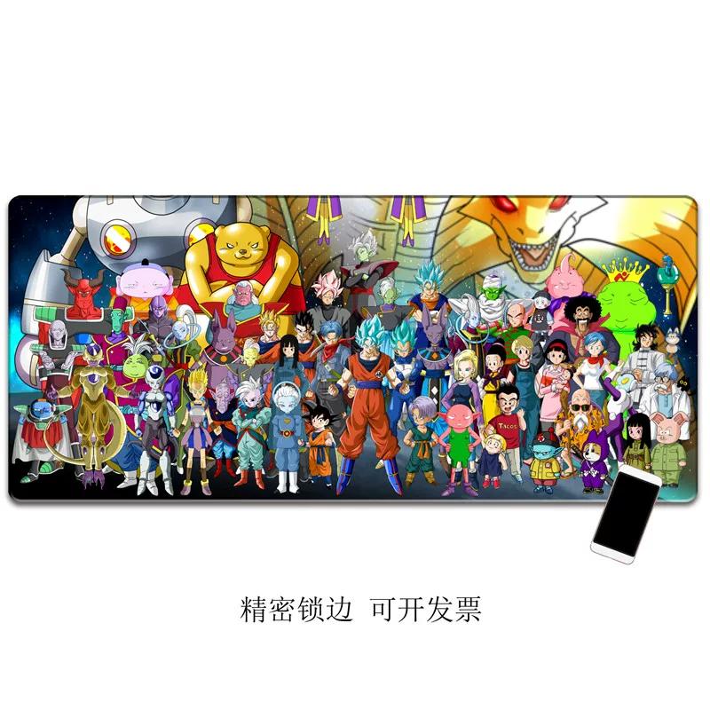 Boys Super Popular Dragon Ball Series Son Goku Printed Leather Mouse Pad yawed Edge Lock Computer Desk Keyboard Pad Children Learn To Write Desk Pad