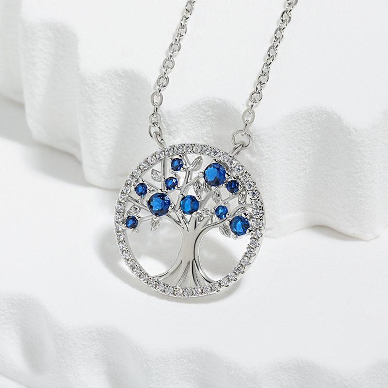 

Цветной циркониевый закон ожерелье женское религиозное убеждение полое дерево природы ожерелье жизни