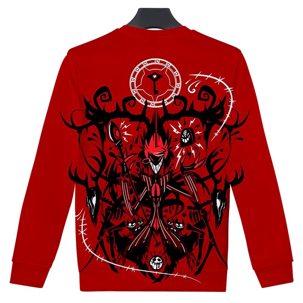 10 Colors Women Men's Hazbin Hotel Anime Print Hoodies Round Neck Sweatshirts Man Travel Pullover Male Top Streetwear Outdoor Tracksuit