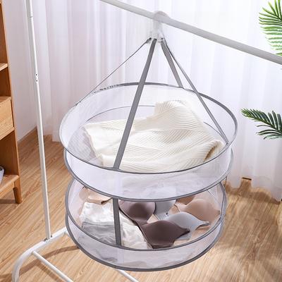 Foldable Mesh Drying Net Basket Hanging Storage Rack for Clothes Laundry Multi-Layer Organizer