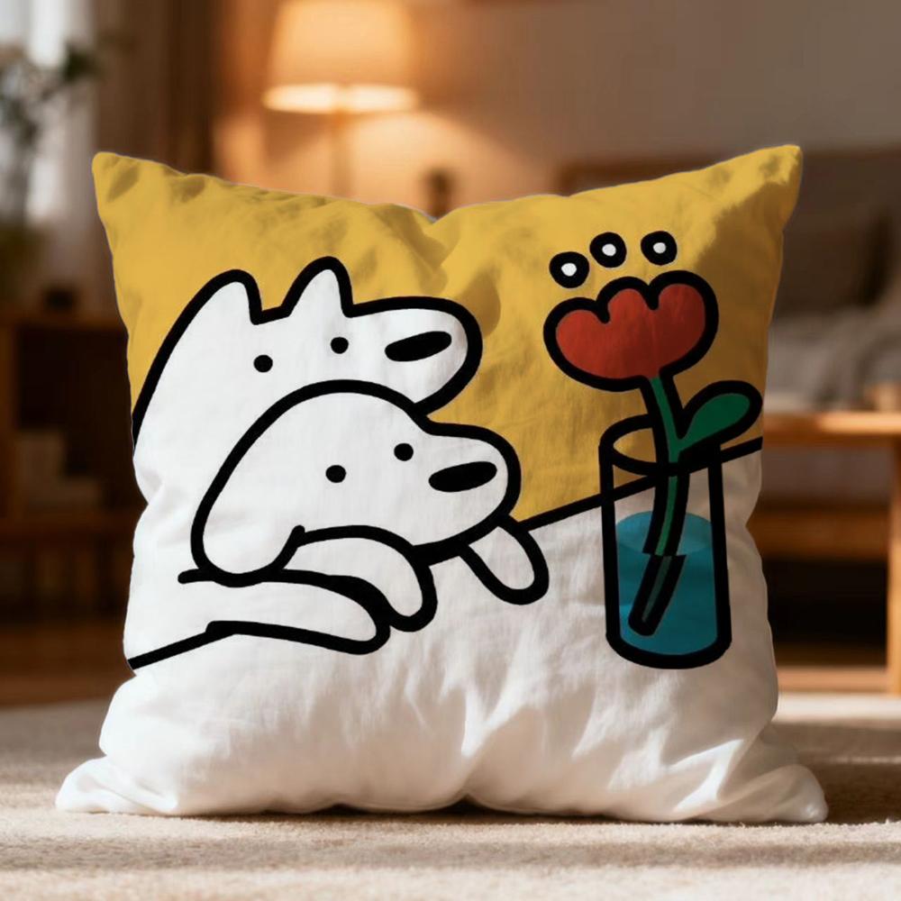 

Popular M-MMatsui Cushion Cover Soft Washable Pillow Case Multi-Scene for Couch Bed Travel Office Use 30cmx30cm