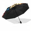 1PC Butterfly StainedGlass Automatic Folding Umbrella Portable Collapsible 8-Rib Umbrella for All Seasons, Casual Outdoor Accessory, A01