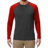 Heren Sporttop met Lange Raglanmouwen in Contrastkleuren