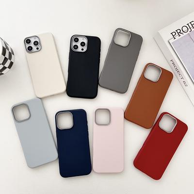 Solid Color Matte TPU Soft Phone Case For iPhone 16 Pro Max 15 Plus 14 Pro 13 12 11 Slim Shockproof Bumper Cover