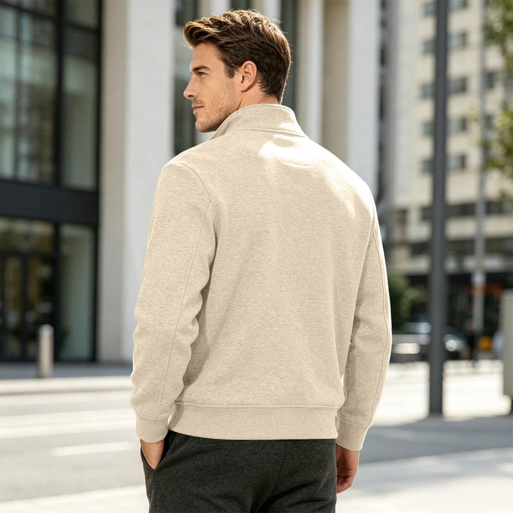 Men's Sweatshirt, Loose Long Sleeve Pullover with Collar