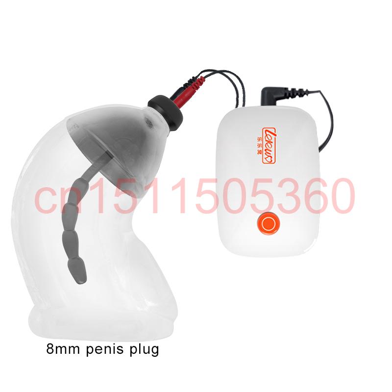 Taser Electric Shock Male Chastity Cage With Urethral Sounding Electro Stimulation Sex Toys Estim Penis Ring/Plug Ball Stretcher