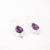 Purple Amethyst Gemstone Earrings 925 Sterling Silver Handmade Jewelry For Her EE-163-6