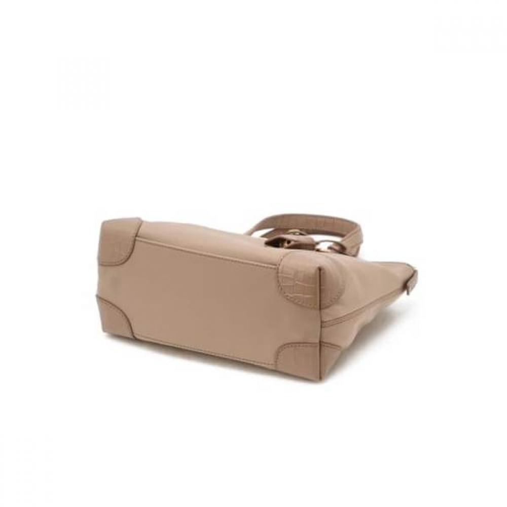 DakS Ivory Crocodile Cowhide Nylon Tote Bag S Dcba6e060p1