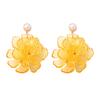 Sweet Fairy Transparent Texture Big Flower Imitation Pearl Earrings Fresh Pastoral Gentle Atmosphere Women's Models