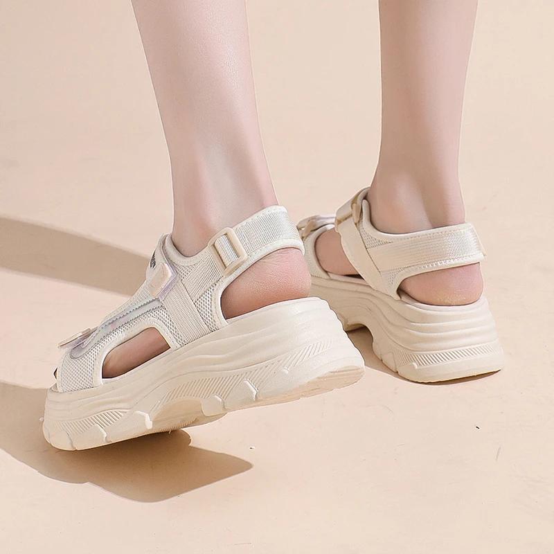 Fashion Casual Sandals Women 2025 Hot Sale Female Shoes Open Toe Women's Sandals Platform Outdoor Round Toe Flat with Ladies Shoes