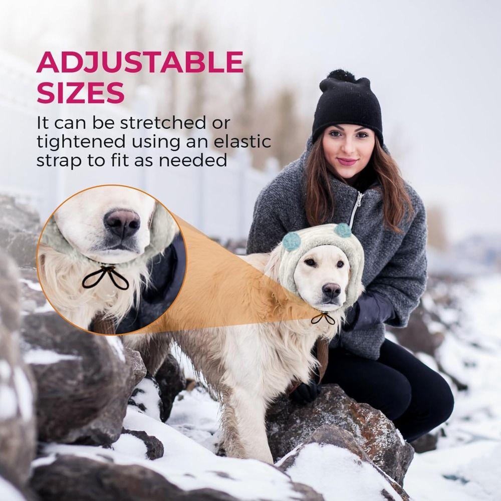 Cute Anxiety Relief Dog Calming Earmuffs Adjustable Noise-proof Pet Hat Warmth Breathable Puppy Cap