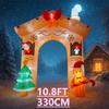 10.8FT LED Inflatable Xmas Yard Archway Decor Santa Penguin Gingerbread Man Xmas Home Decorations Ornament Supplies Toy Gift