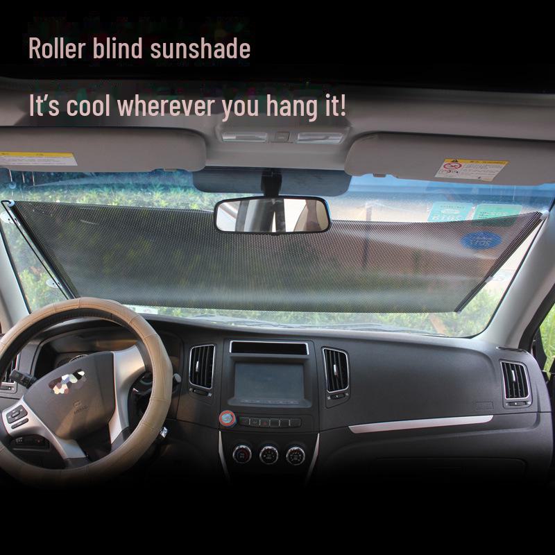 Retractable Suction Cup Car Sunshade & Home Window Roller Blinds