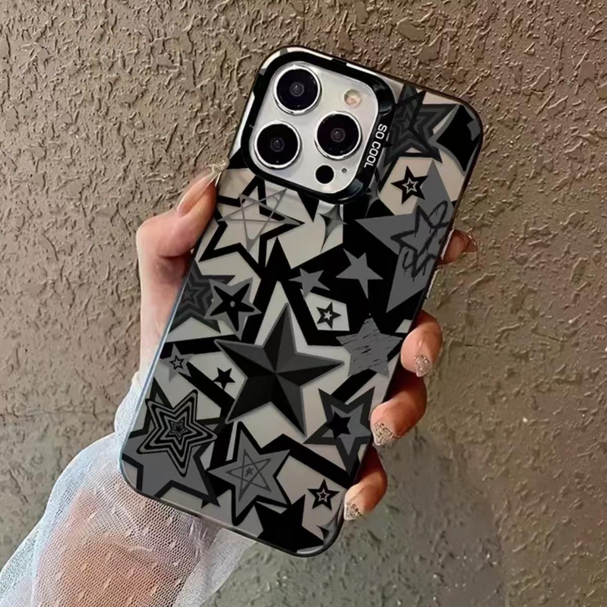 

Colorful Stars Silver Case for Apple 17/16/15 Pro & 14 Pro Max/13/12 iPhone 13