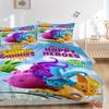 Hoppy Bunnies Adventure Print 3Pcs Bedding Setduvet Cover With 2 Bedropillowcase Home Birthday Gift