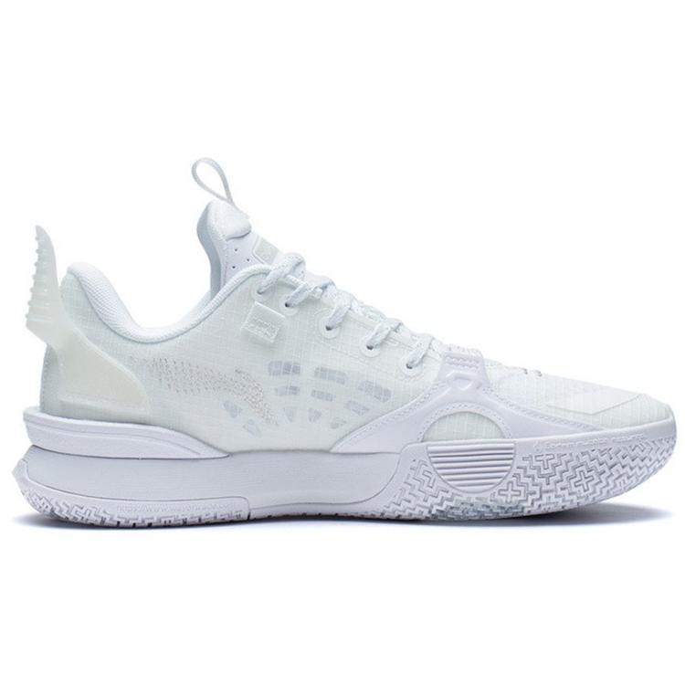 נעלי כדורסל Li Ning All City 10 לגברים, גפה נמוכה, סטנדרטי, לבן/אפור אנטארקטי ABAS019-4
