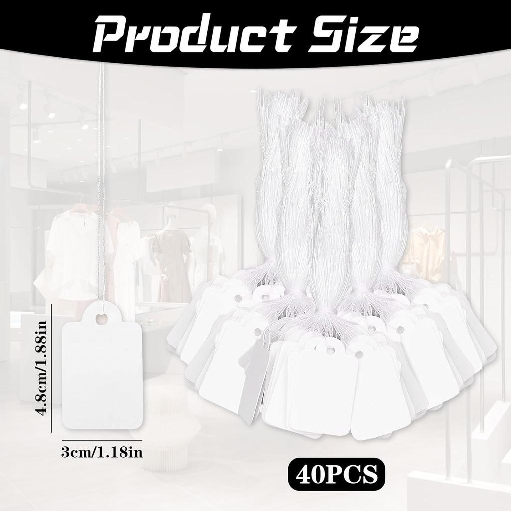Versatile Price Tags Key Tags Present Tags Clothing Labels Set of 500 Blank Tags with String Ideal for Sales Tokens Clothing and More