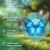 10 Inch Metal Wind Chime with 360 Degree Rotating Blue Butterflies for Patio Balcony Garden Decoration No Electricity Needed
