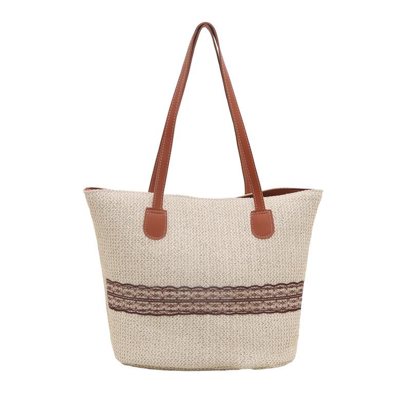 

Highend bag women s new trendy fashion simple largecapacity tote bag summer versatile atmospheric shoulder bag бежевый