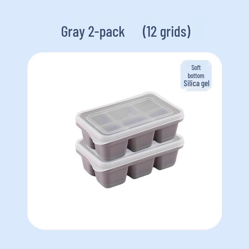 Silicone Ice Cube Tray with Lid - Baby Food Freezer & Mini Ice Ball Mold