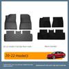20-22 Model 3 Special Tpe Car Floor Mats, Front and Rear Trunk Mats, Lower Trunk Mats, Waterproof