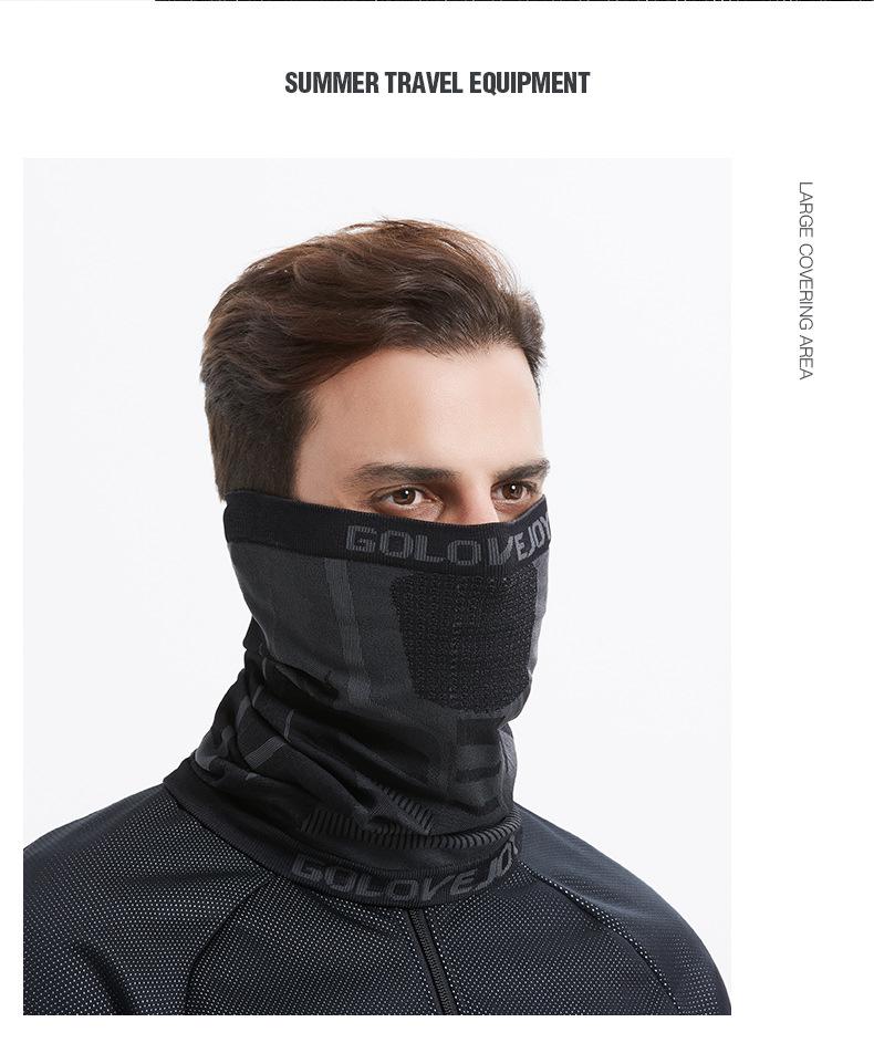 Men's Outdoor Cycling Face Mask - Sunscreen, Dustproof, Moisture-Wicking, Breathable, Seamless Knitted, High-Elastic Sports Headband TJ15.