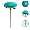 Bird Bath Feeder Stable Base Spacious Accessory Feeding Bowl Metal Ornament for Outdoors Garden