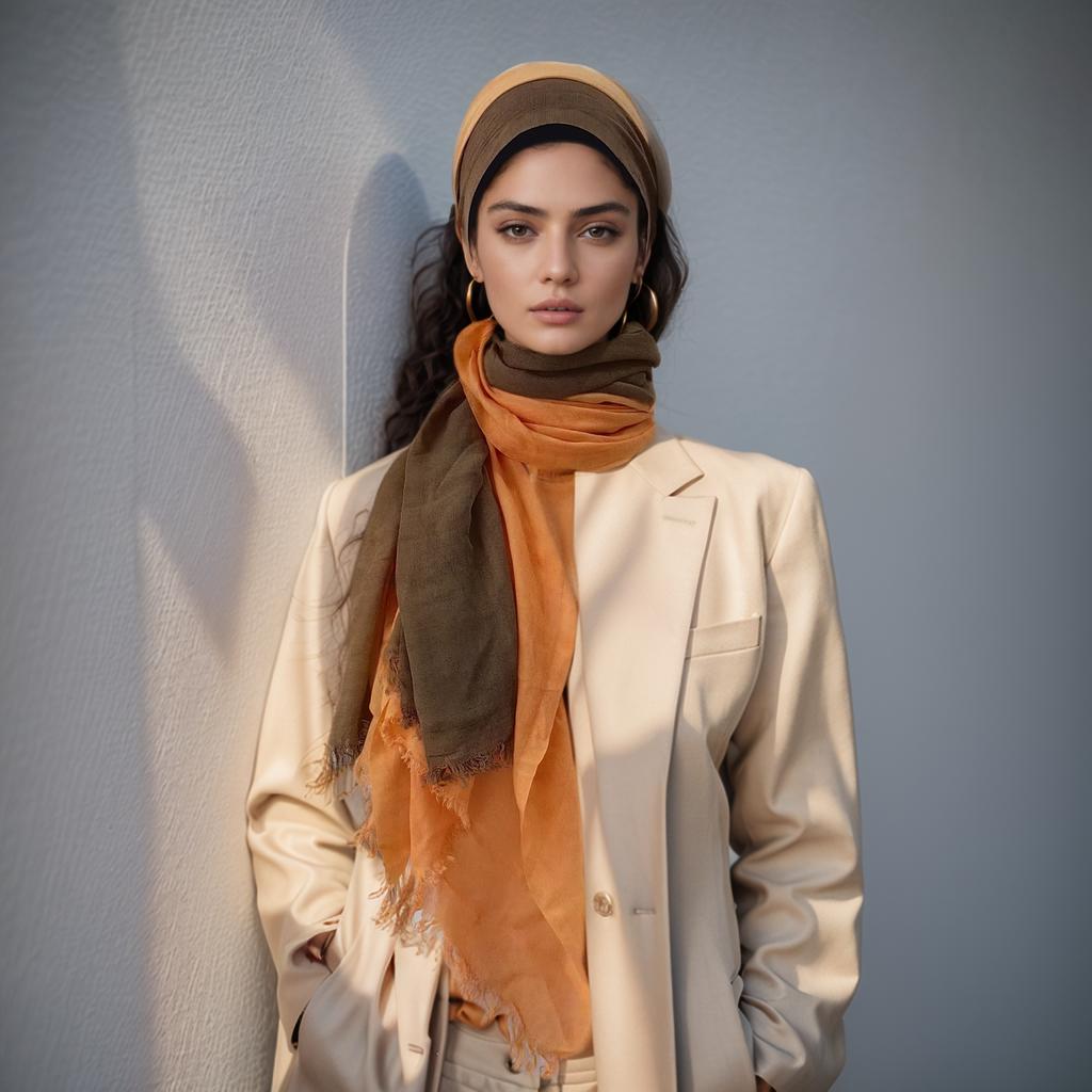 Oversize Ombre Print Scarf Cotton Viscose Soft Hijab New Brand Design Headscarf Turban Solid Color Fashion Women Wraps