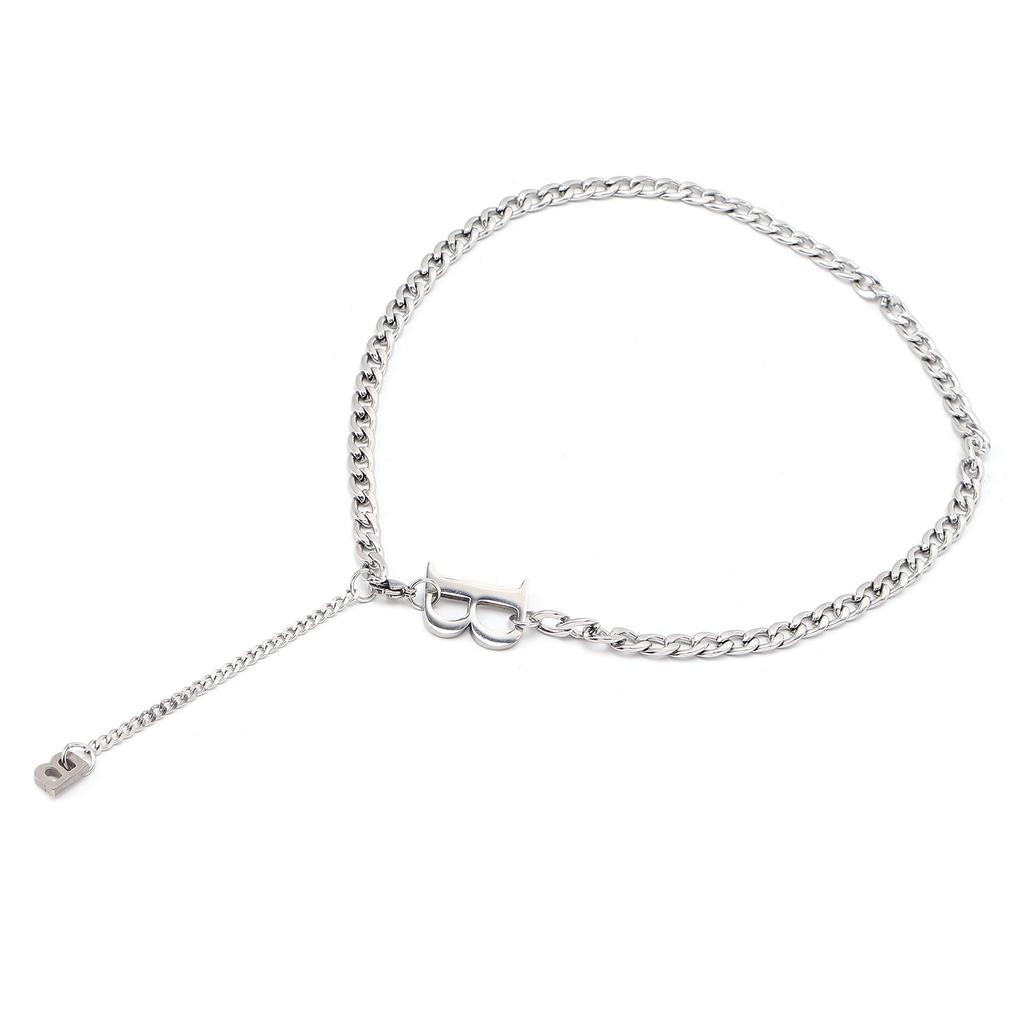 Titanium Steel Letter B Pendant Necklace Unisex Fashionable Necklace Jewelry Accessory