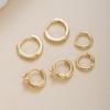 3 Pairs Gold Color Zircon Hoop Earrings Set For Women Fashion Shiny Crystal Huggie Earrings Party Daily Wear Jewelry Gifts 2026