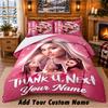 Ariana Grande Custom Name 3Pcs Bedding Set 1 Bed Sheet 2 Pillowcases Bedroom Home Decor