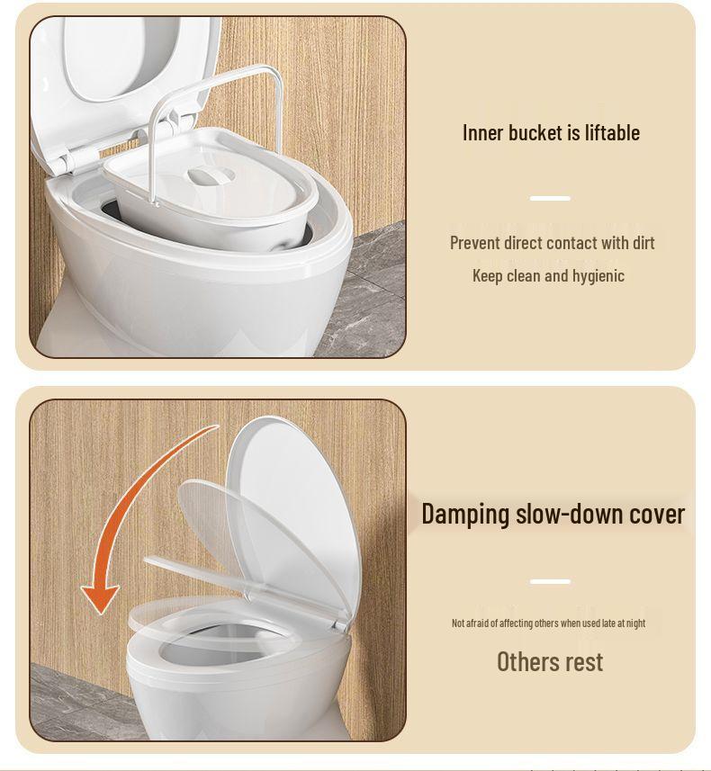 Portable Anti-Odor Toilet Seat for Elderly and Adults