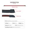 SEAMETAL Carbon Fiber Car Rear Spoiler Flow Lamp Universal 120cm Led Spoiler Light The Third Brake Light Stop Signal Lights 12V