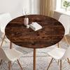Round Table Cover 47.24" Washable Tablecloth with Elastic Edge 3D Stain-Resistant Table
