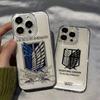 Anime Attack on Titan Handyhülle Für iPhone 17 16e 16 15 14 13 12 11 Mini Air Pro Max X XR 8 Plus Durchsichtig Weiche Rückseite