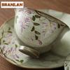 Hand-painted Wisteria Flower Two Talents Gaiwan Traditional Tea Tureen Tea Bowl With Lid Kit Tea Maker Cover Bowl Teaware Craft