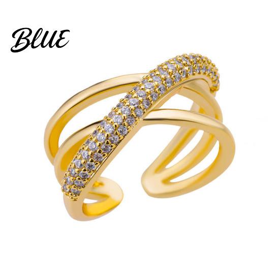 Layered Ring Finger Adjustable Open Design Multi-Layer Interlaced Winding Shape