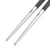 Cutipol KUBE Chopsticks and Chopstick Rest Set, Black Silver, KU39