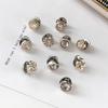 10Pcs/Set Simple Alloy Brooch Prevent Wardrobe Malfunction Botton Decor for Clothes