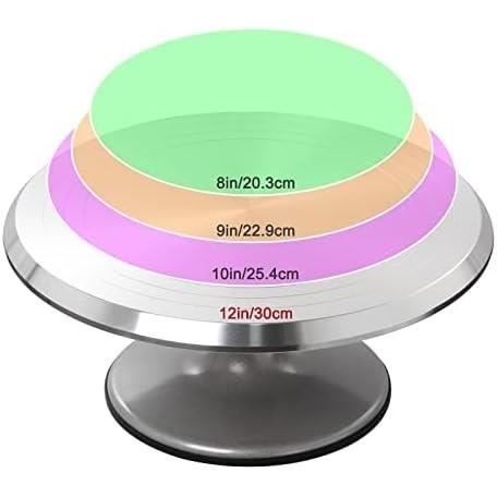 Présentoir à gâteau - uten - 30cm - aluminium durable - accès 360° - antidérapant