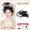 Hanfu Soft Bottom Wig with Tang & Ming Style Hair Bun Headdress for Performance