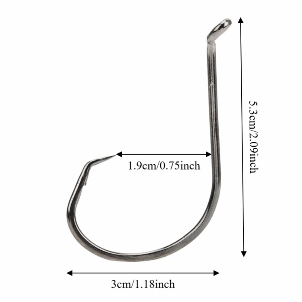 100PCS with Sharp Barb Circle Hooks 8/0# Fishing Hooks Durable Octopus Circle Hooks  Catfish Bass