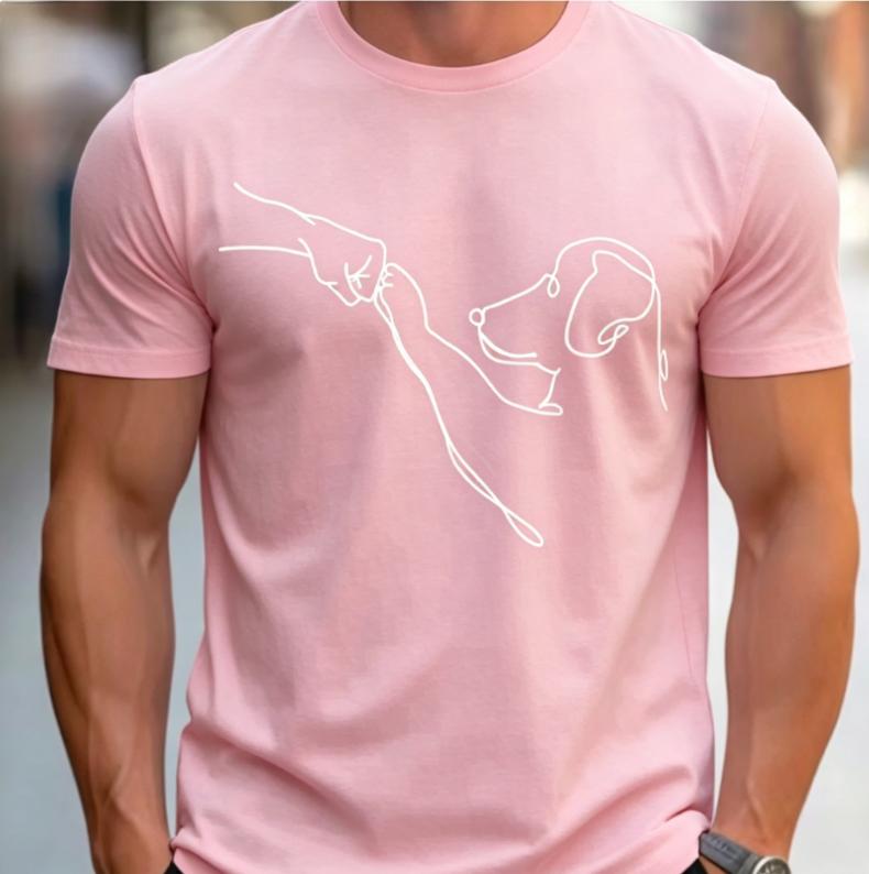 Unisexs Cotton Casual Sports Loose Fit Funny Dog First Print Round Neck Short Sleeved Tshirt Top Moisture Wicking Graphic T Shirts