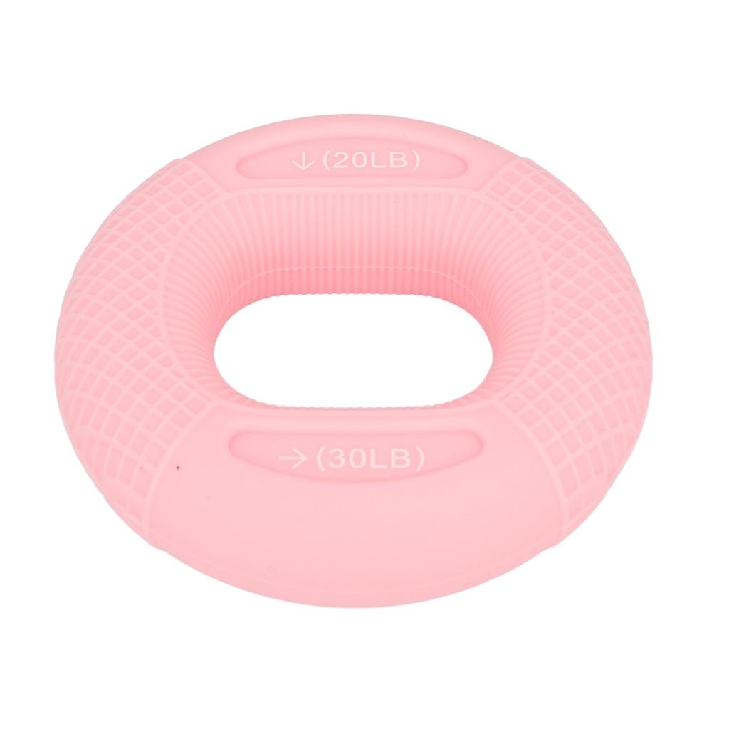 20?30lb Grip Circle Pink Stress Releasing Silicone Hand Grip Strengthener Ring for Finger