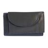 Mini Wallet - EXCELLANC - Unique Model - Lambskin - Blue - Snap Closure