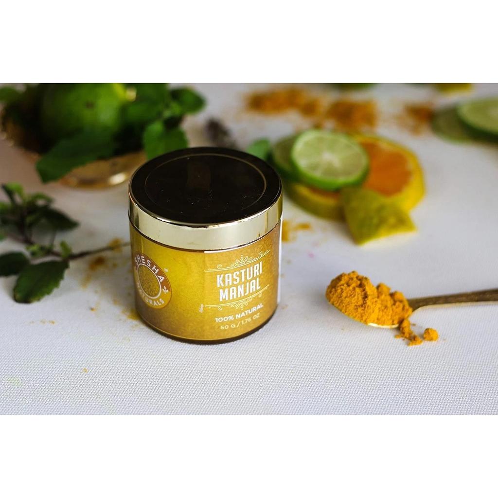 Shesha Ayurveda Kasturi Manjal Pulver Für Alle Hauttypen 50g